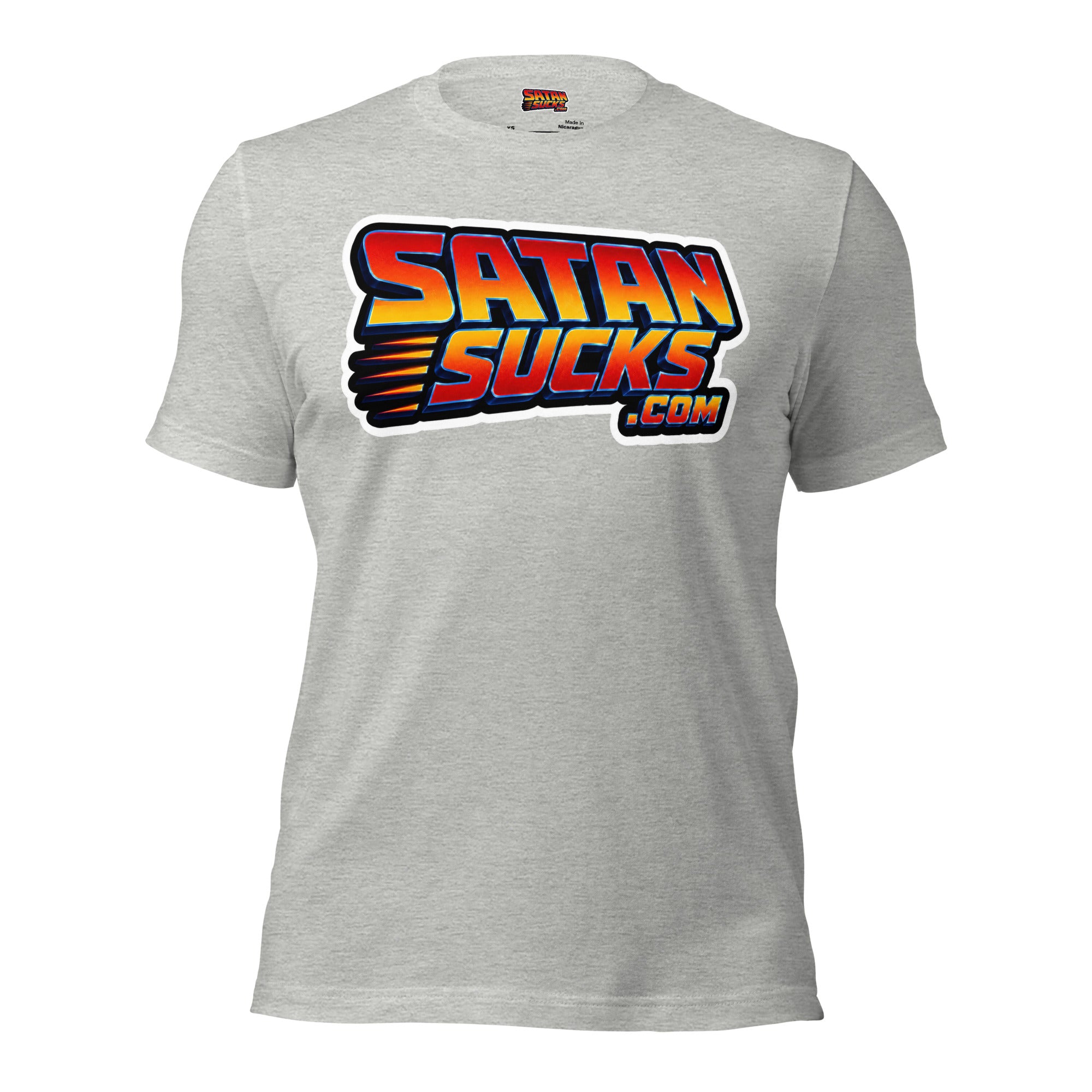 SatanSucks.com motion streak faith streetwear shirt athletic heather